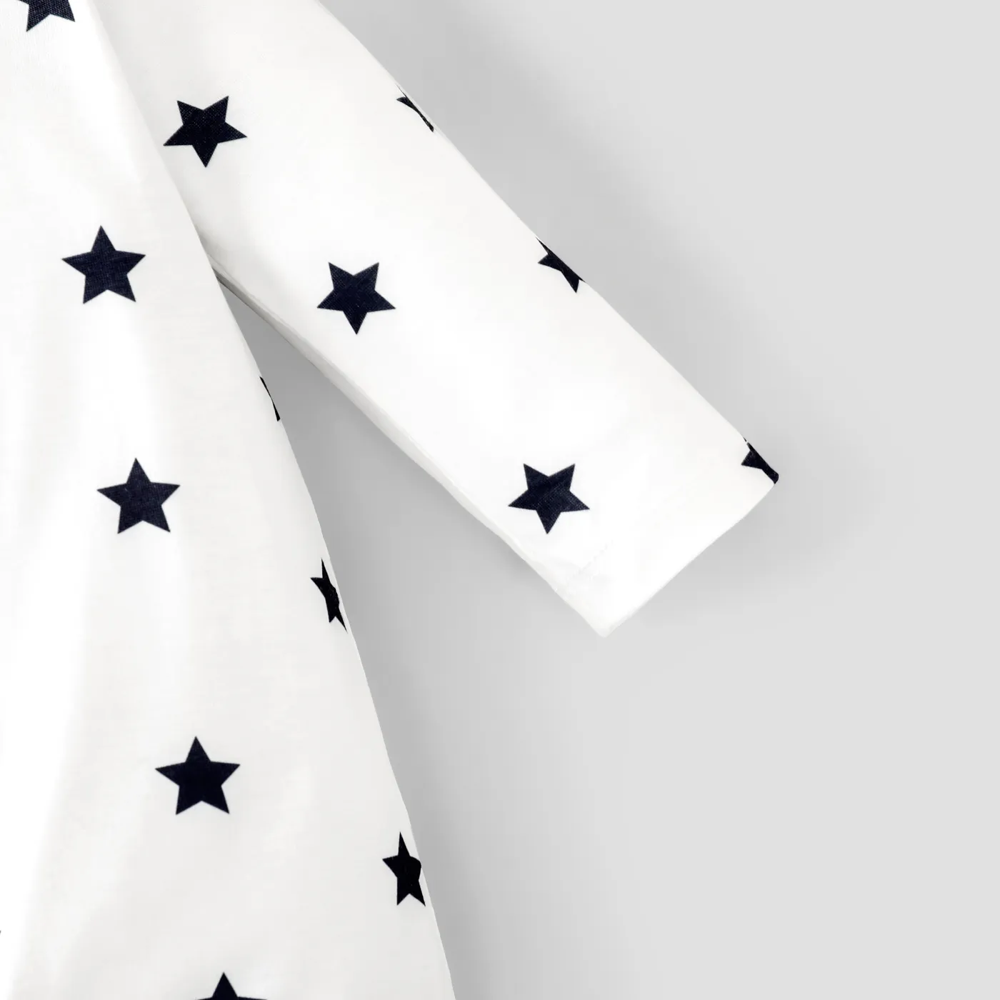Baby Boy Basic Geometric Printed Long Sleeve Pajama  White image 5