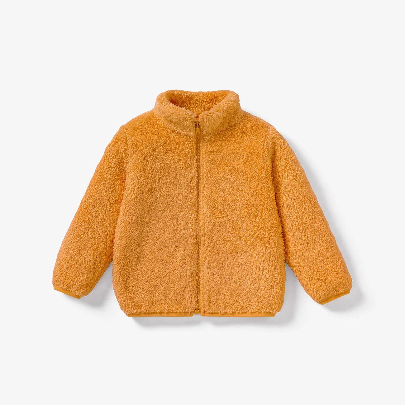 Toddler Boy/Girl Fashionable Solid Color Zipper Design Jacket/Coat Ginger big image 1