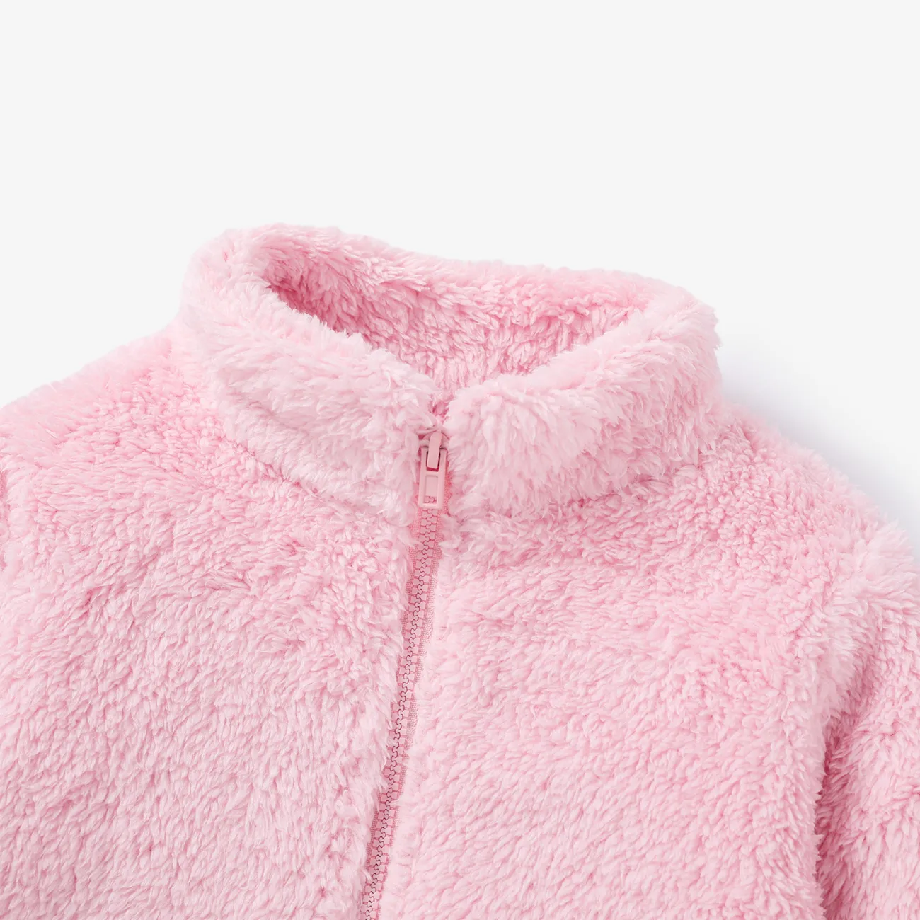 Toddler Boy/Girl Fashionable Solid Color Zipper Design Jacket/Coat Pink big image 1