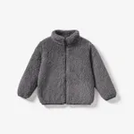 Toddler Boy/Girl Fashionable Solid Color Zipper Design Jacket/Coat Grey