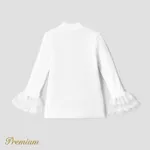Kid Girl Trendy Elegant Long Sleeve Top with Stand Collar  image 2