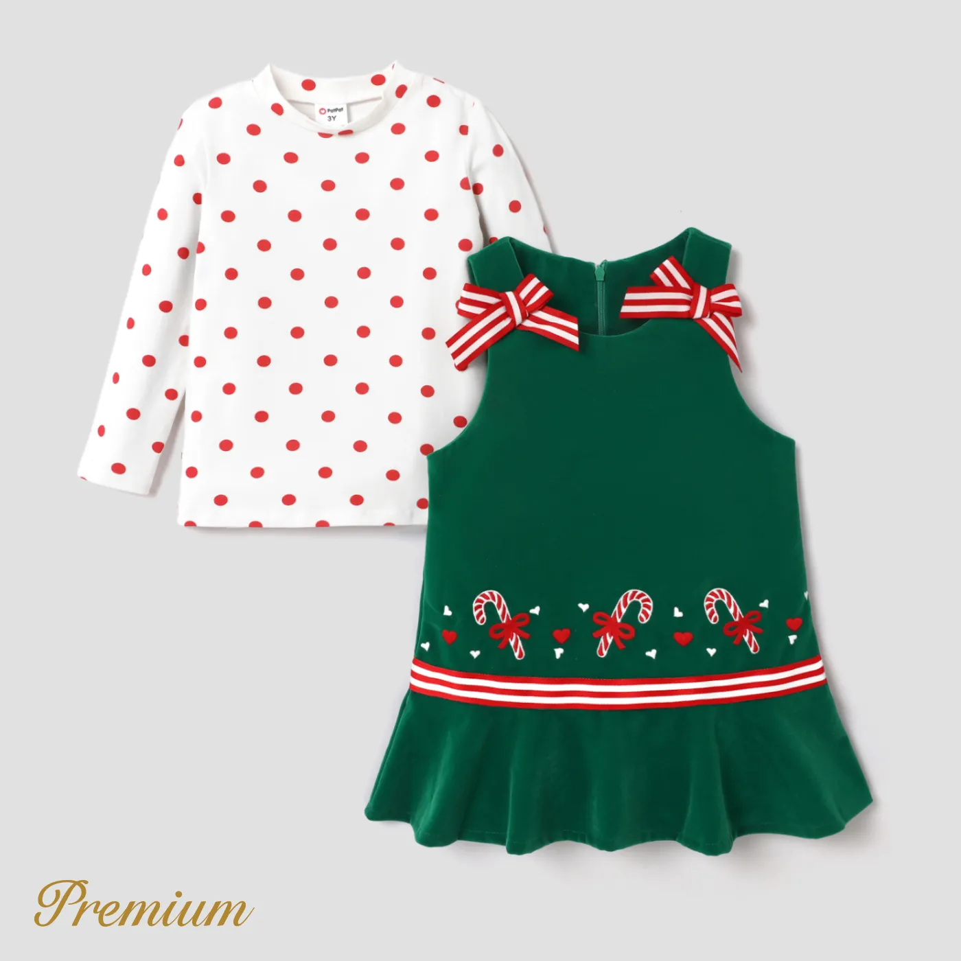 Baby/Toddler Girl Christmas Elegant Set/Dress Green