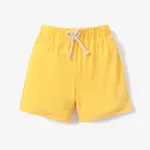 Niño pequeño Unisex Básico Pantalones cortos Amarillo