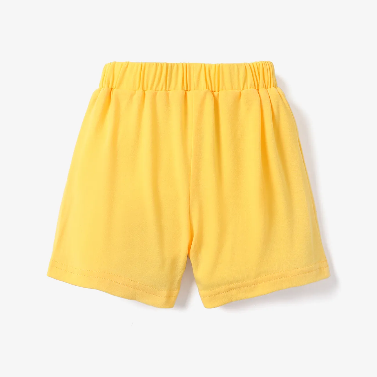 Niño pequeño Unisex Básico Pantalones cortos Amarillo big image 1