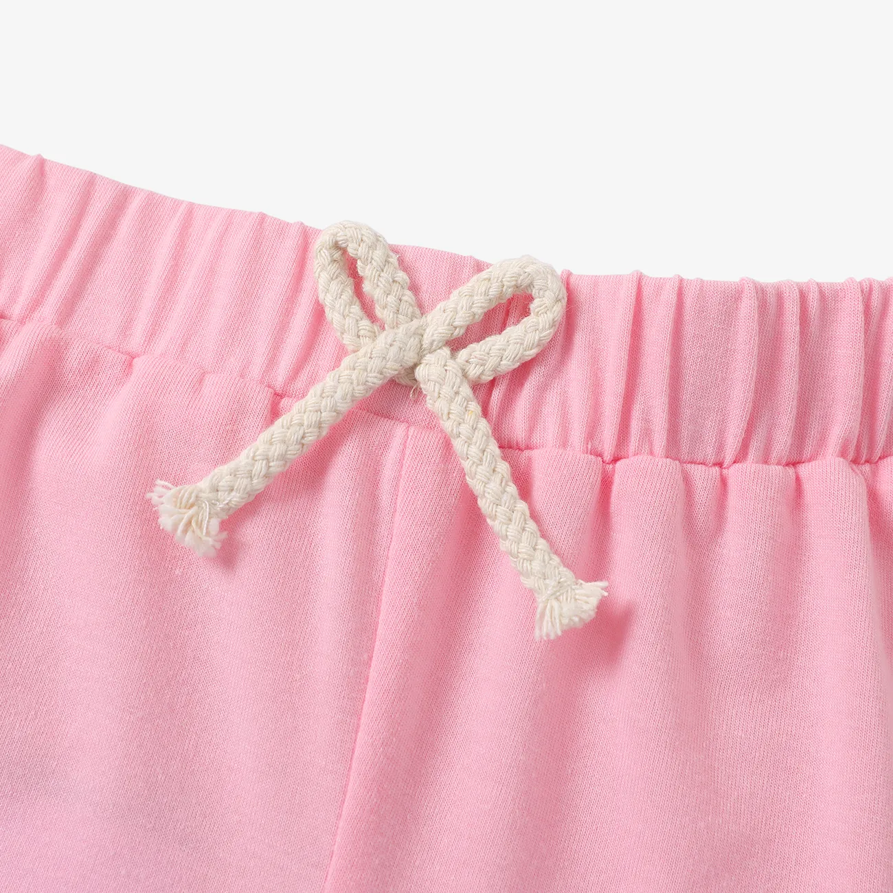 Toddler Girl/Boy Basic Solid Shorts Pink big image 1