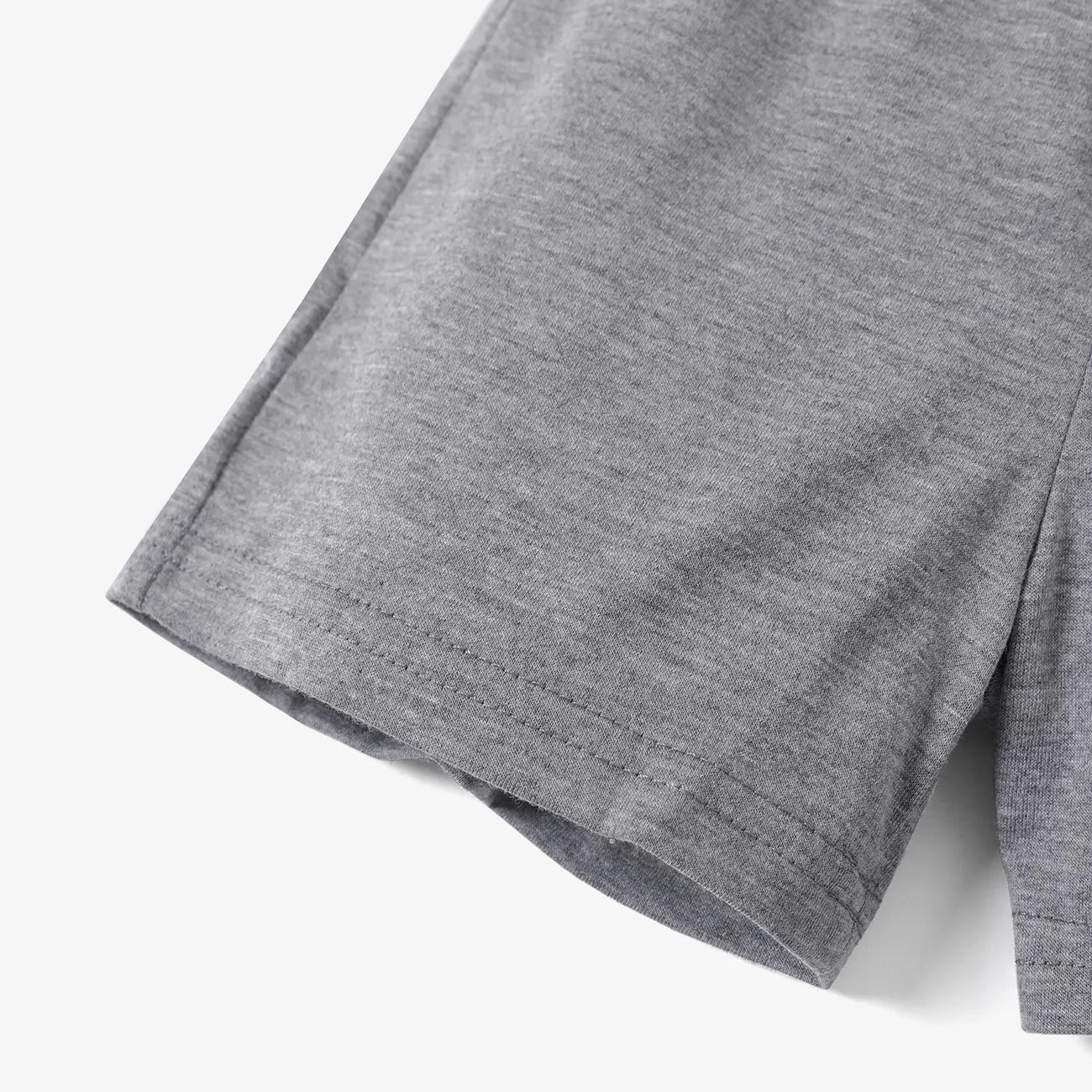Toddler Girl/Boy Basic Solid Shorts Grey big image 1
