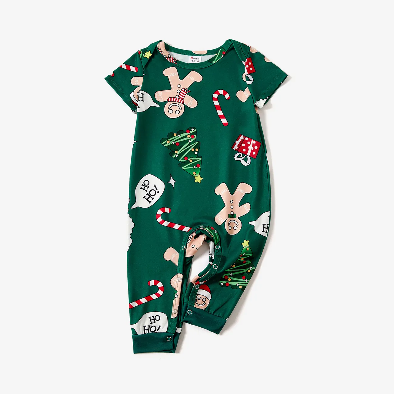 Christmas Family Matching Theme Print Short-sleeve Pajamas Sets(Flame resistant)  big image 1