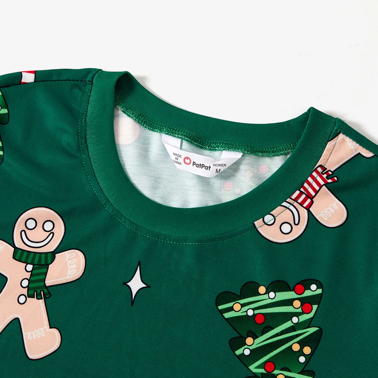Weihnachten Familien-Looks Langärmelig Familien-Outfits Pyjamas (Flame Resistant) grün big image 1