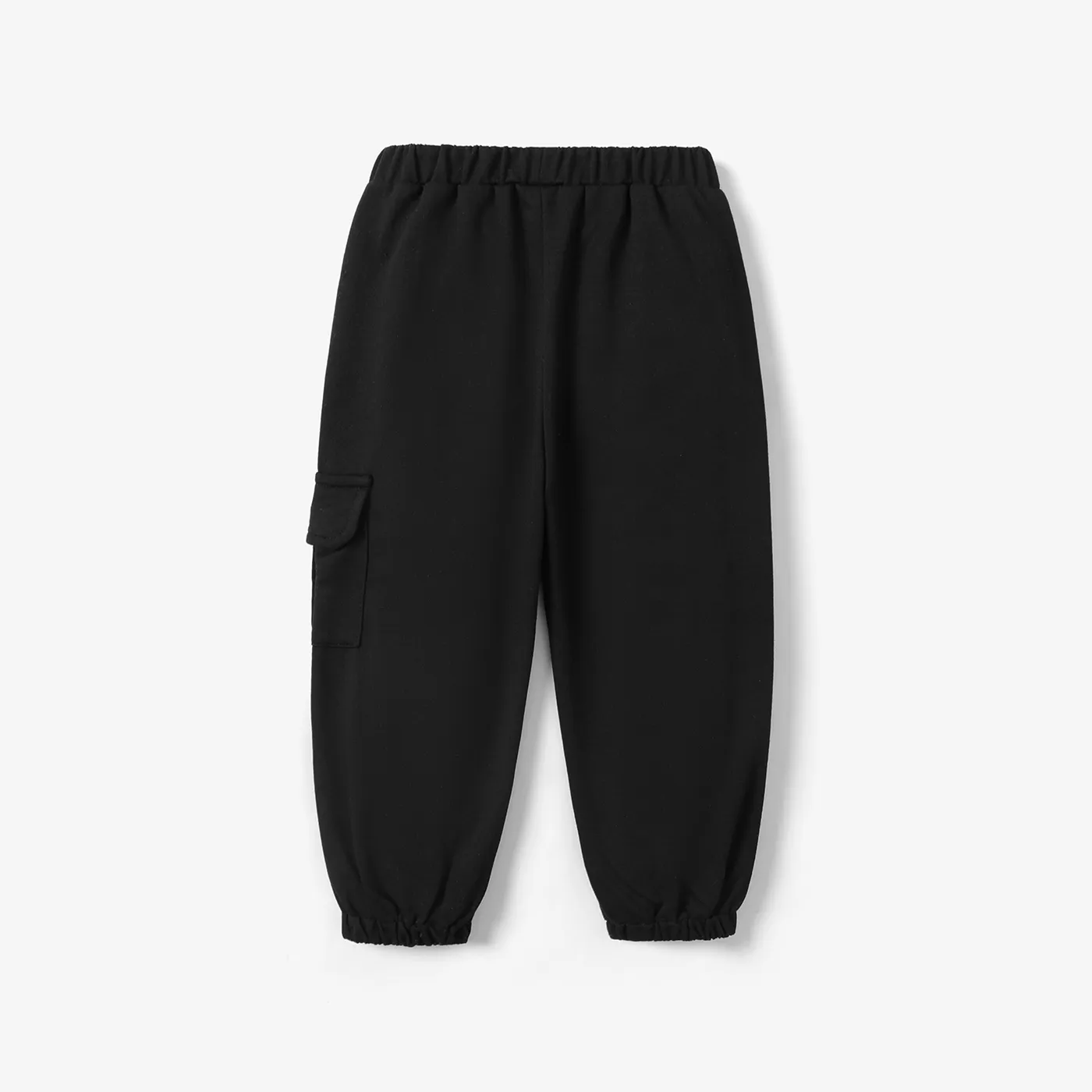 Toddler Boy Solid Color Casual Pants with Patch Pocket  image 3