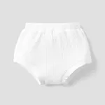 Baby Boy/Girl Solid Waffle Textured Shorts White