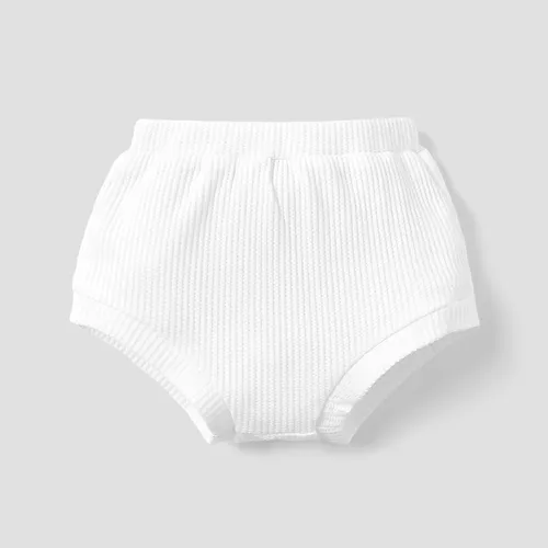 Baby Boy/Girl Solid Waffle Textured Shorts