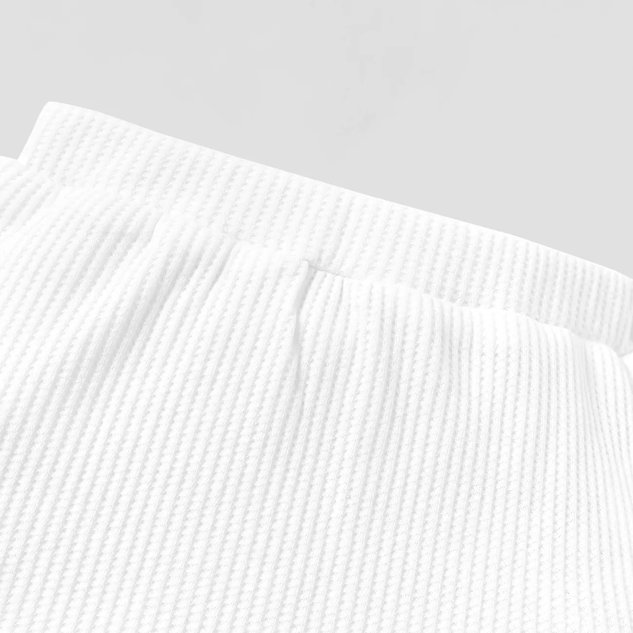 Baby Boy/Girl Solid Waffle Textured Shorts White big image 1