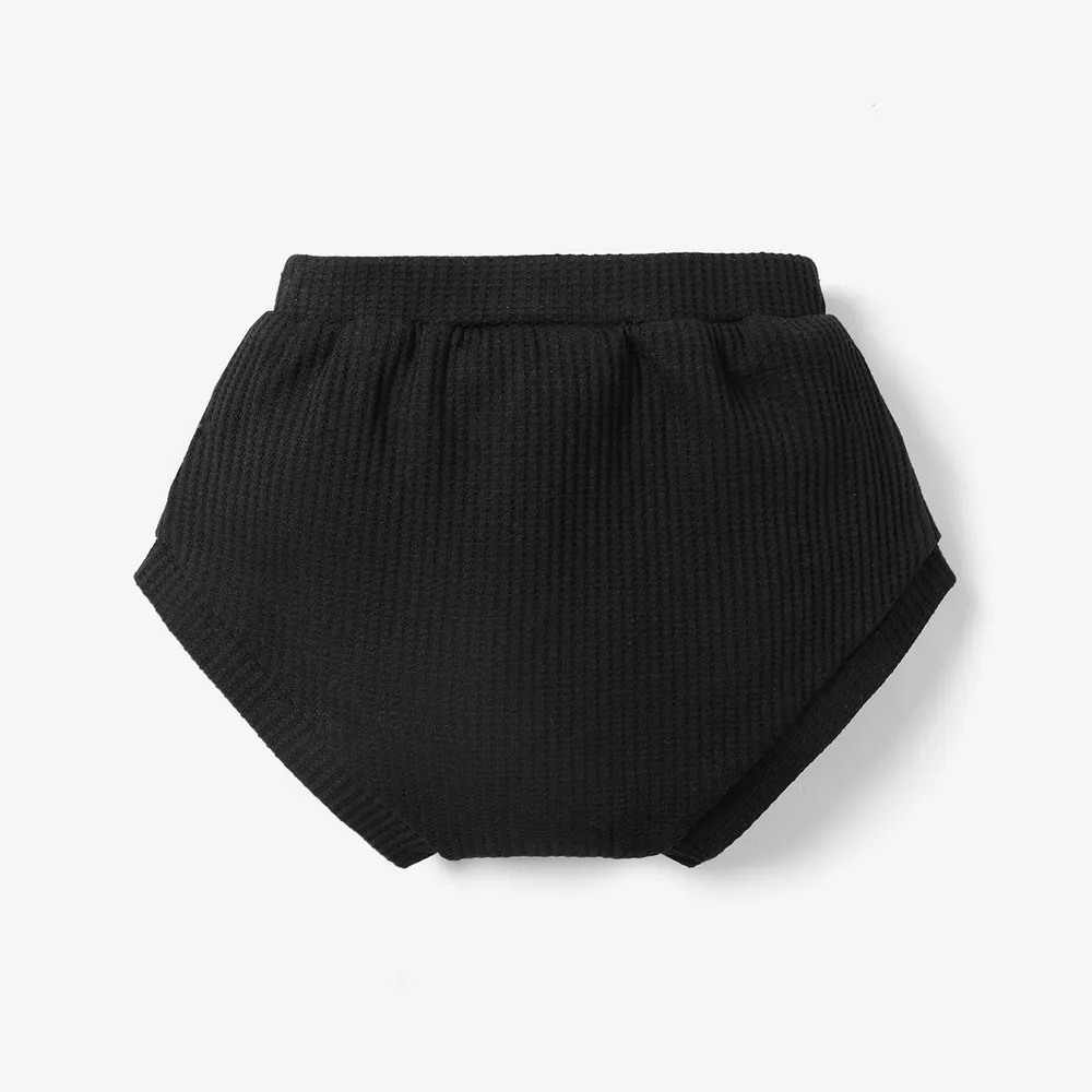 Baby Boy/Girl Solid Waffle Textured Shorts big image 3