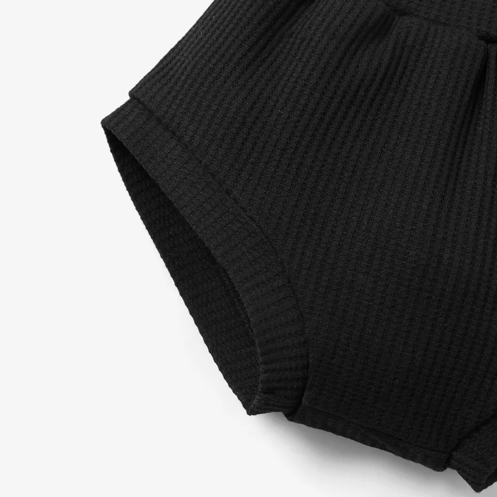 Baby Boy/Girl Solid Waffle Textured Shorts big image 5