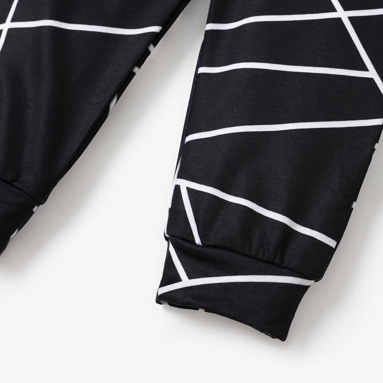 Hose mit geometrischem Aufdruck aus Leder für Jungen schwarz big image 1
