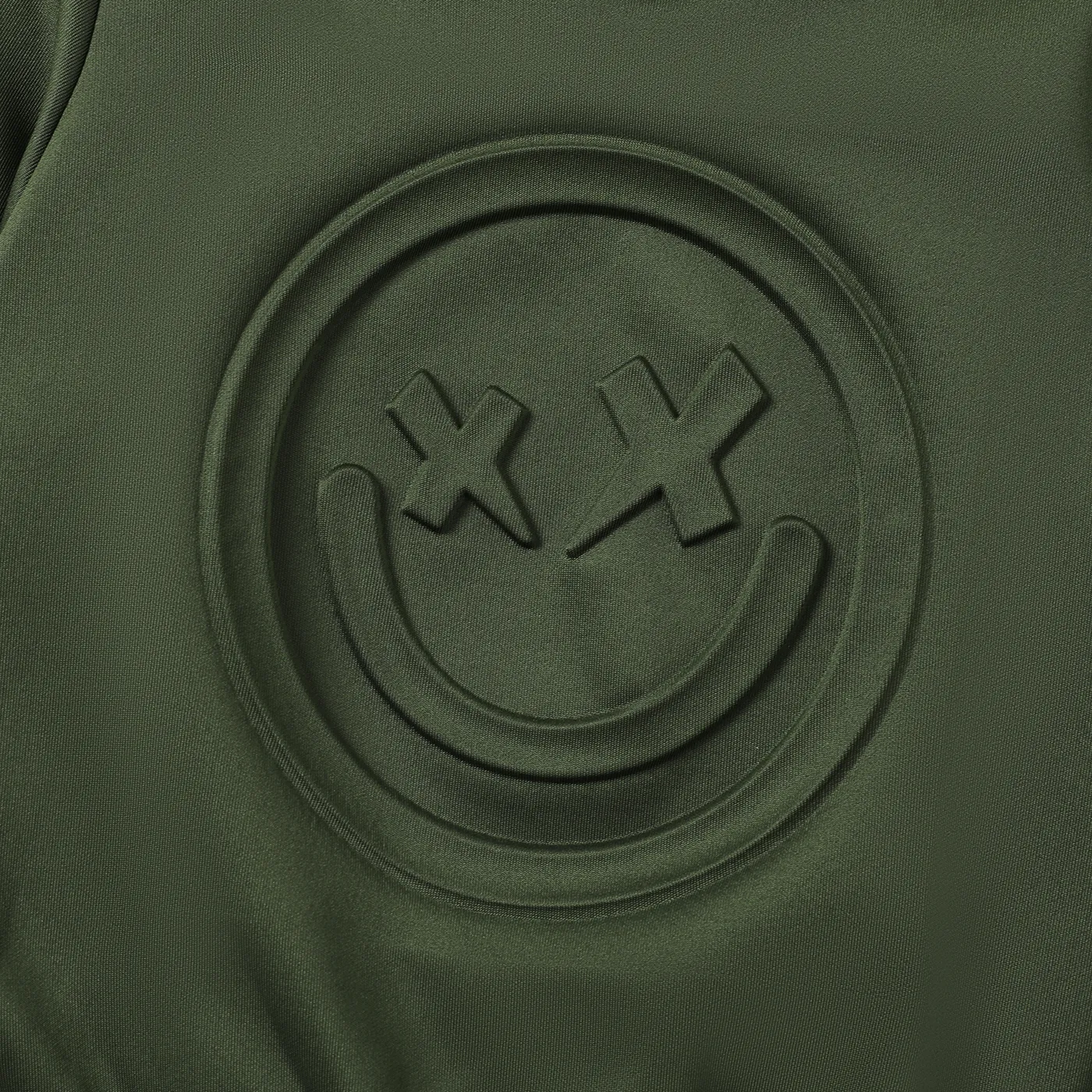 Toddler Boy/Girl Face Graphic Textured  Solid Color Hoodie Sweatshirts Army green image 3