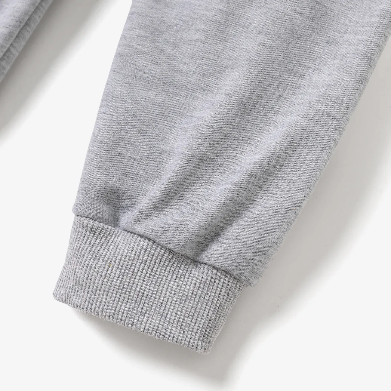 Baby Boy/Girl Rope Deisn Sold Color Sweatpants Grey big image 1