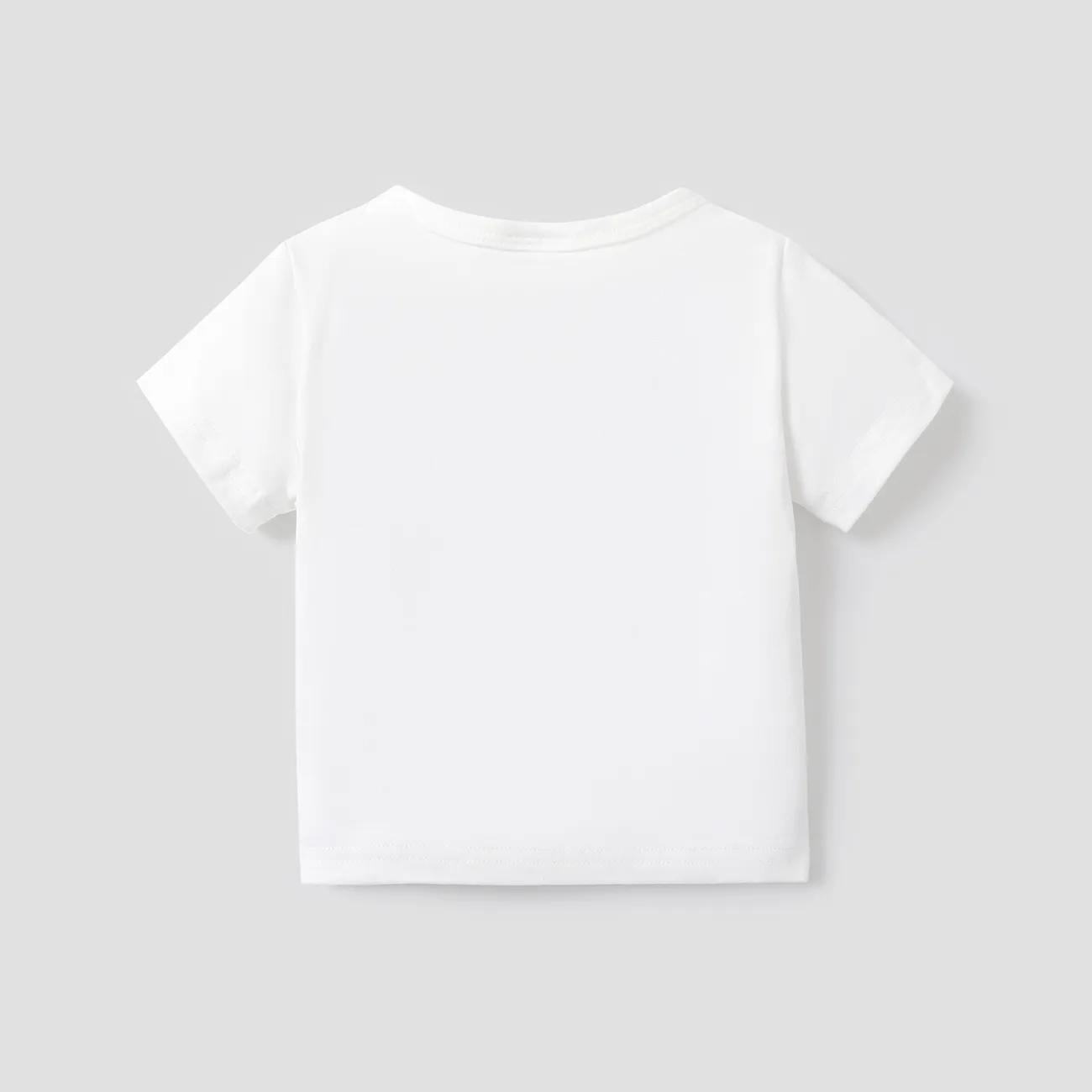 Fête des Pères Bébé Unisexe Basique Manches courtes T-Shirt Blanc Crémeux big image 1