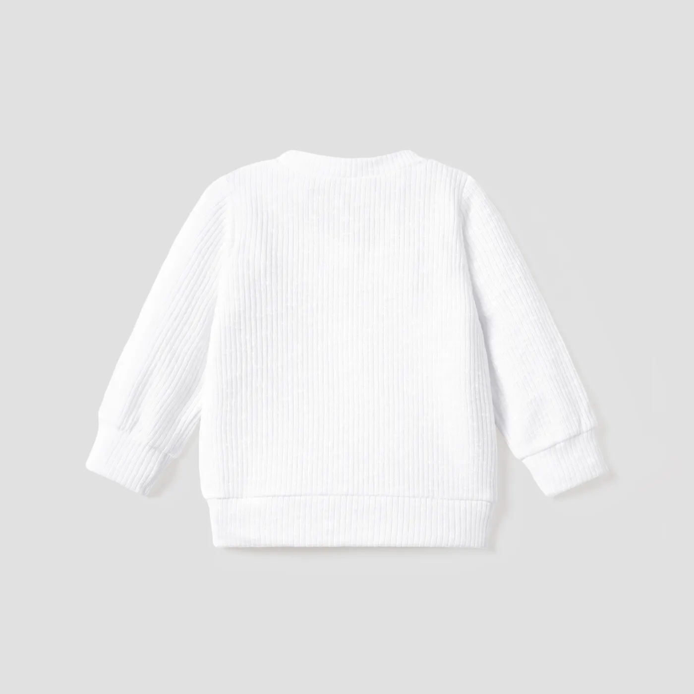Toddler Boy Casual Solid Color Ribbed Long-sleeve Henley Shirt  image 2
