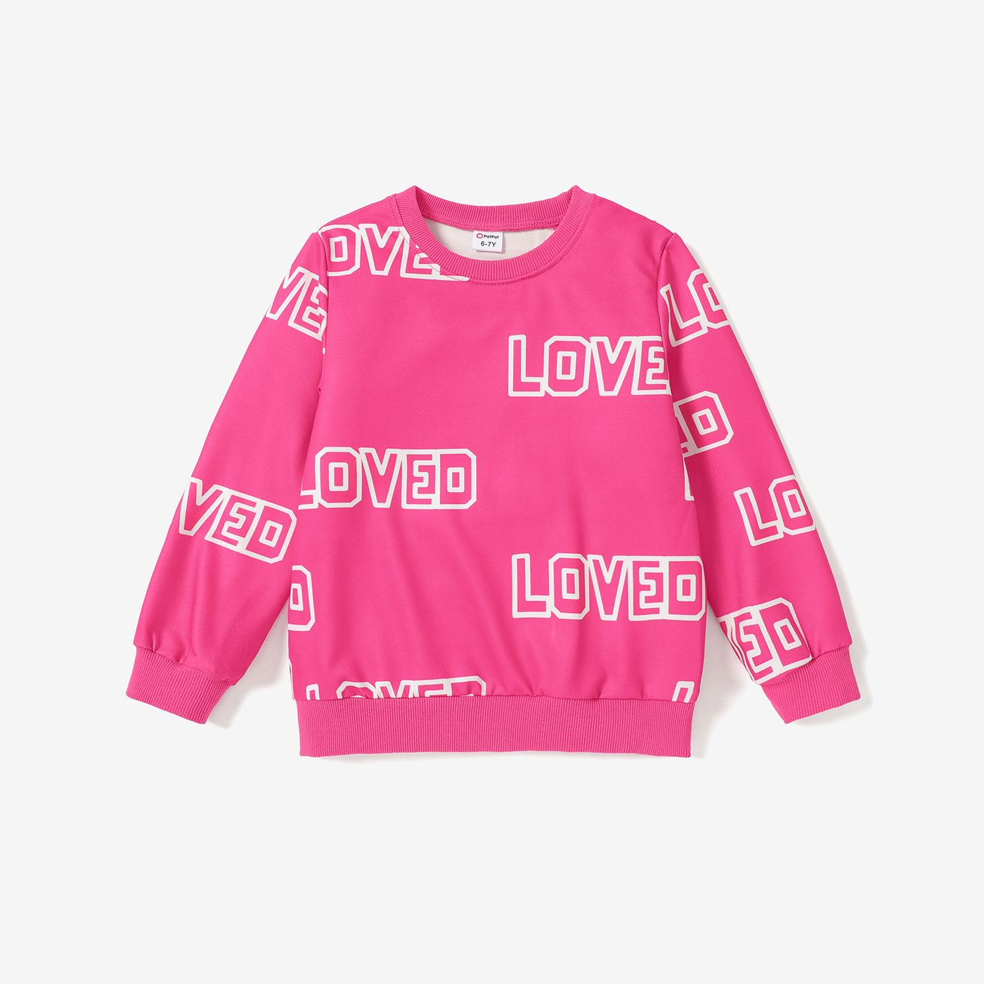 Kid Girl Avant-Garde Letter Sweatshirt