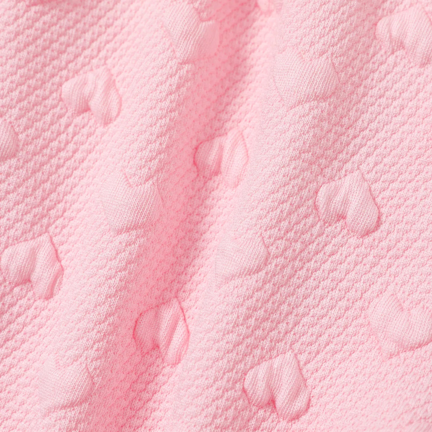 Toddler Girl Basic Solid Color Heart Embroidered Elasticized Pants Pink image 5