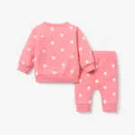 2pcs Baby All Over Polka Dots Long-sleeve Pullover and Trousers Set  image 2