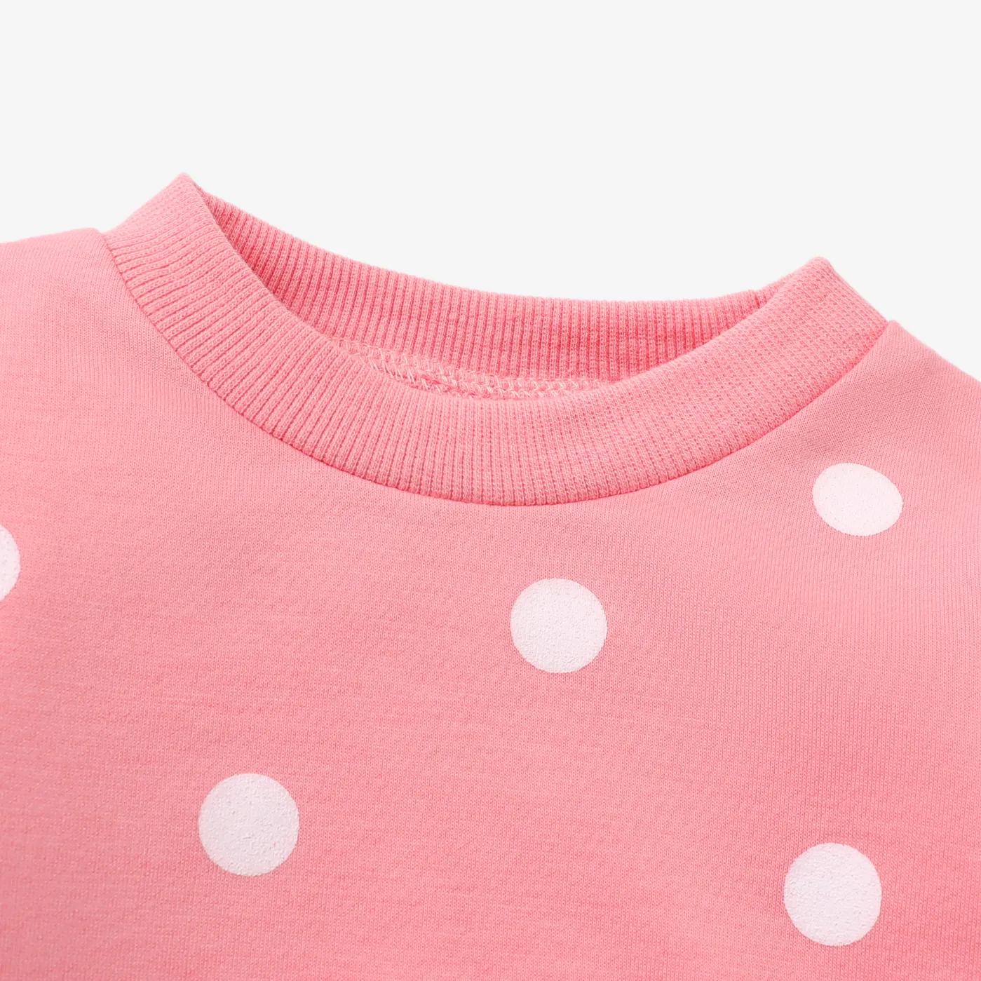2pcs Baby All Over Polka Dots Long-sleeve Pullover and Trousers Set  image 5