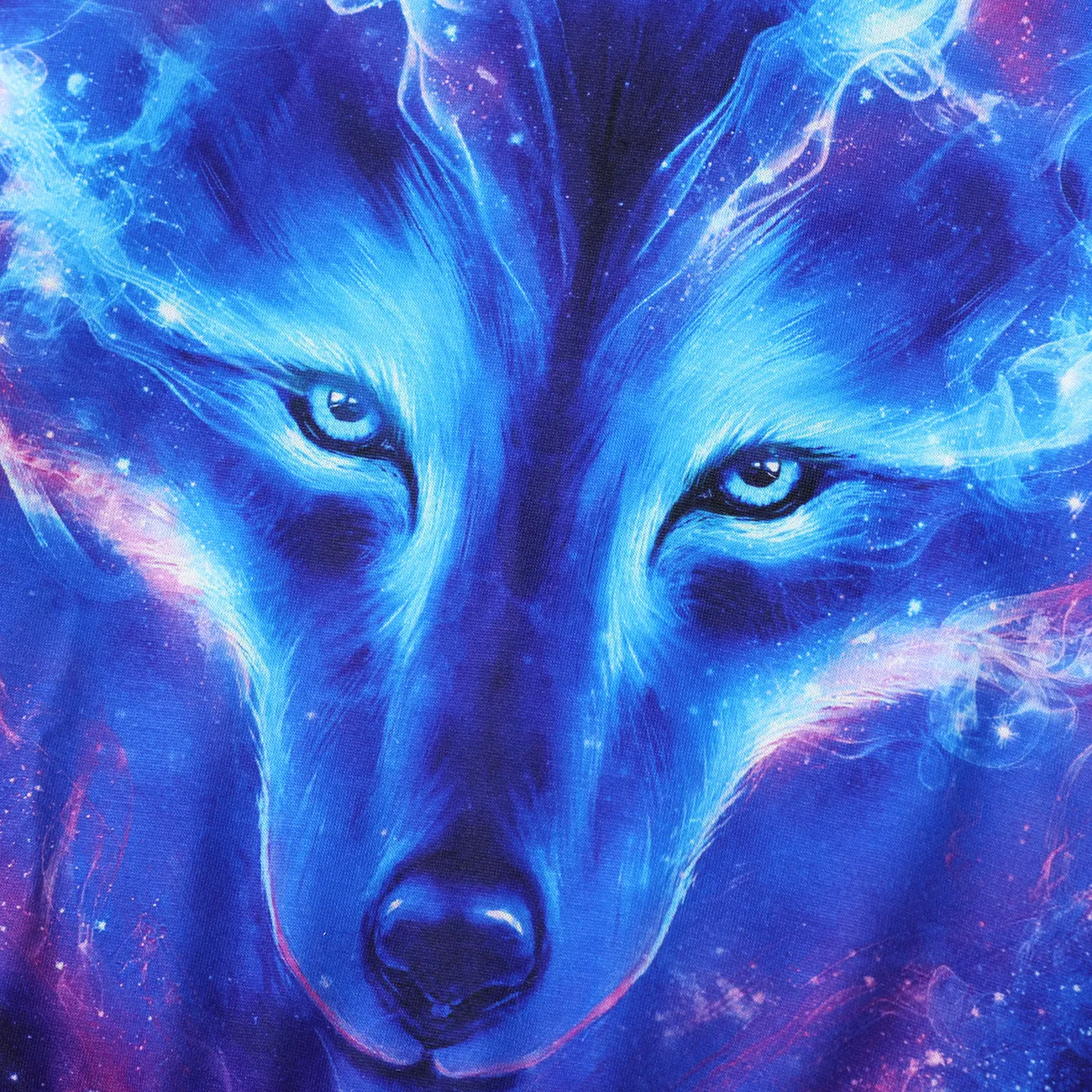 Kid Boy Trendy Animal Wolf Print Hoodie Sweatshirt Dark Blue big image 1