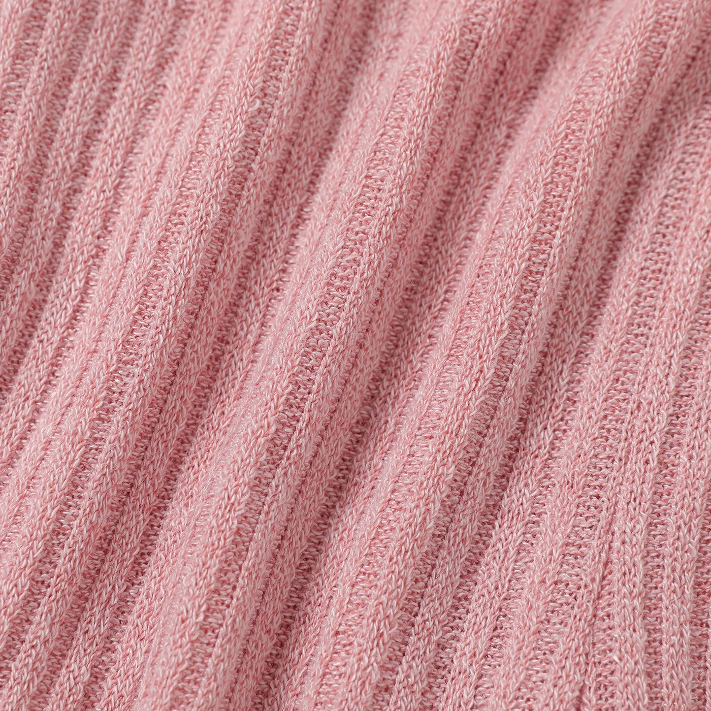Toddler Girl Sweet Solid Color Ribbed Flared Pants Pink image 5