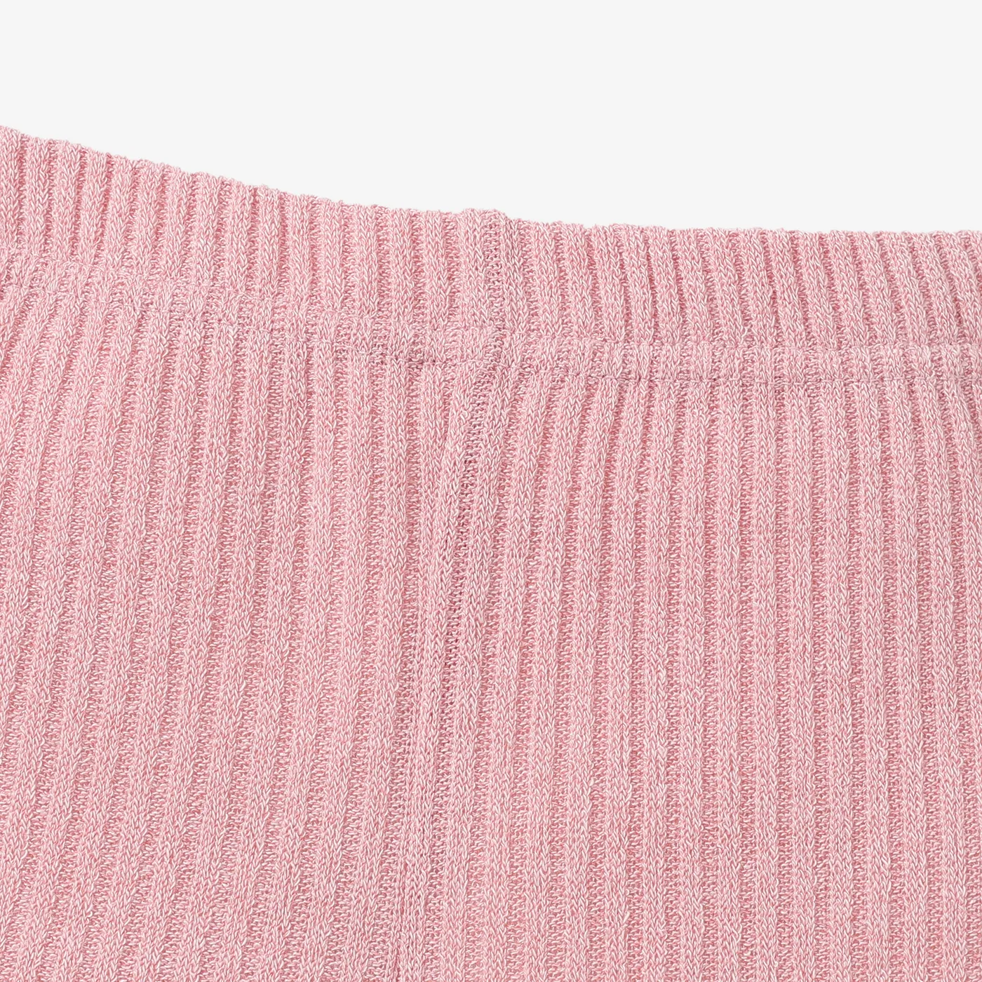 Toddler Girl Sweet Solid Color Ribbed Flared Pants Pink image 3