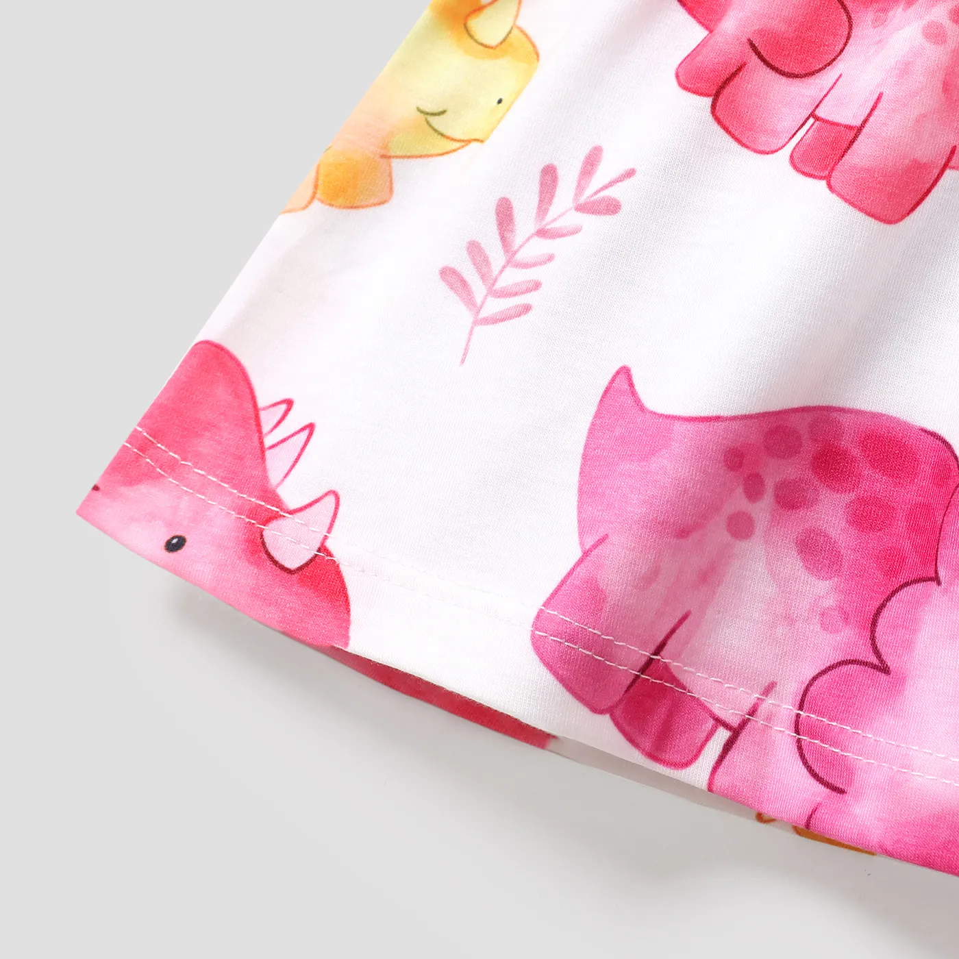 Baby Girl Dinosaur Animal-pattern Long-sleeved Dress  image 3