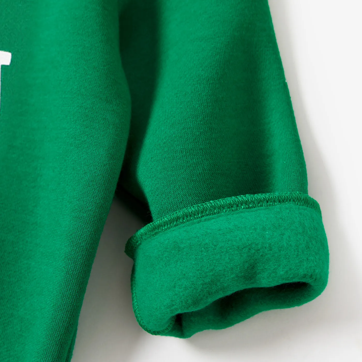 Family Matching Casual Solid Color Biscuit&Letters Print Long Sleeve Tops Multi-color image 5