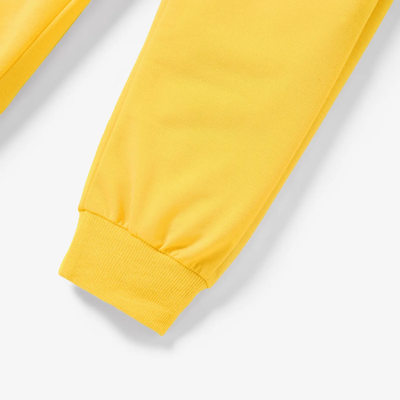 Kid Boy/Kid Girl Solid Color Elasticized Pants Yellow big image 1
