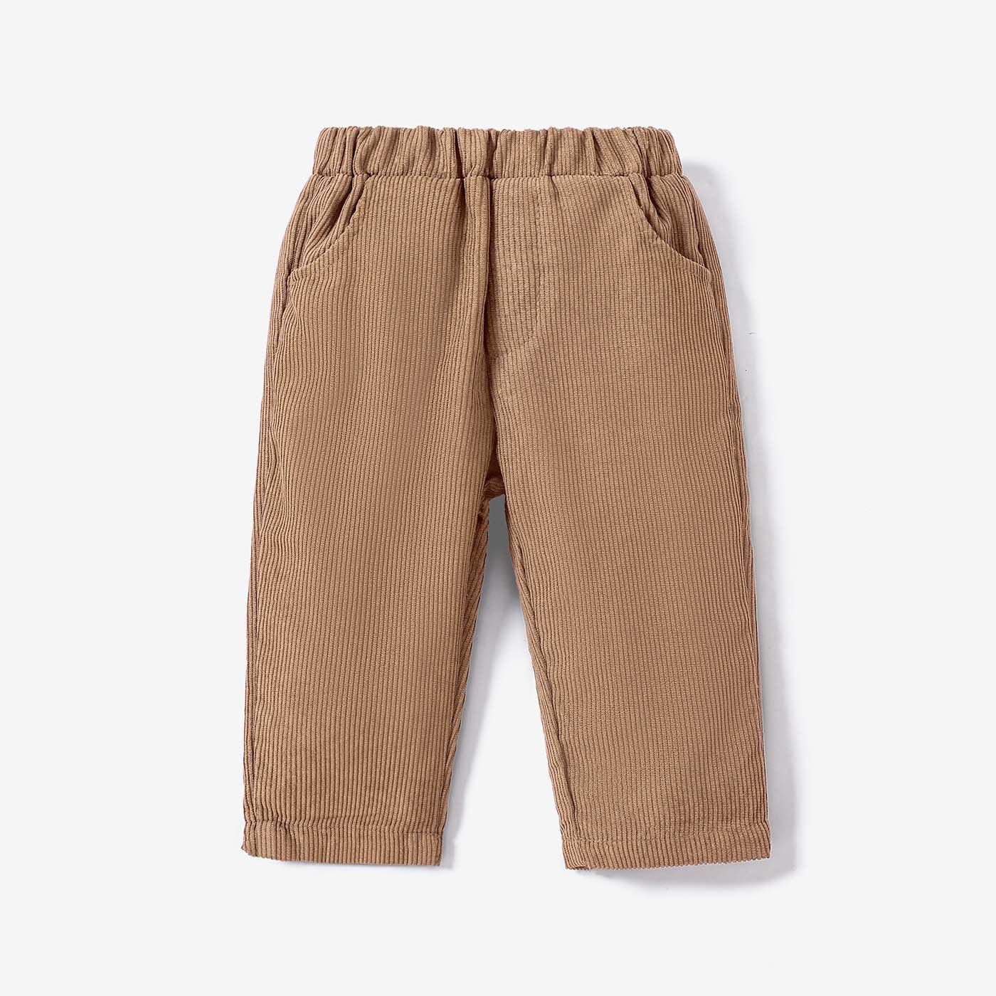 Baby Boy Solid Corduroy Straight Fit Pants