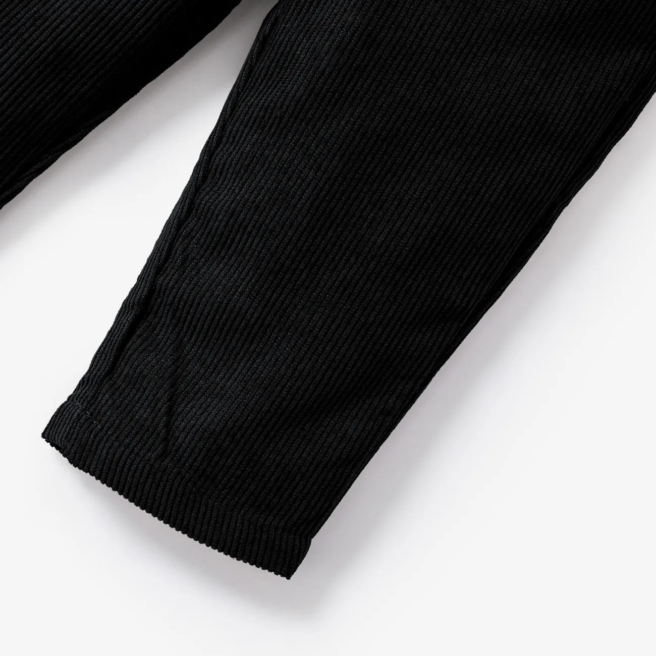 Gerade geschnittene Hose aus festem Cord für Jungen schwarz big image 1