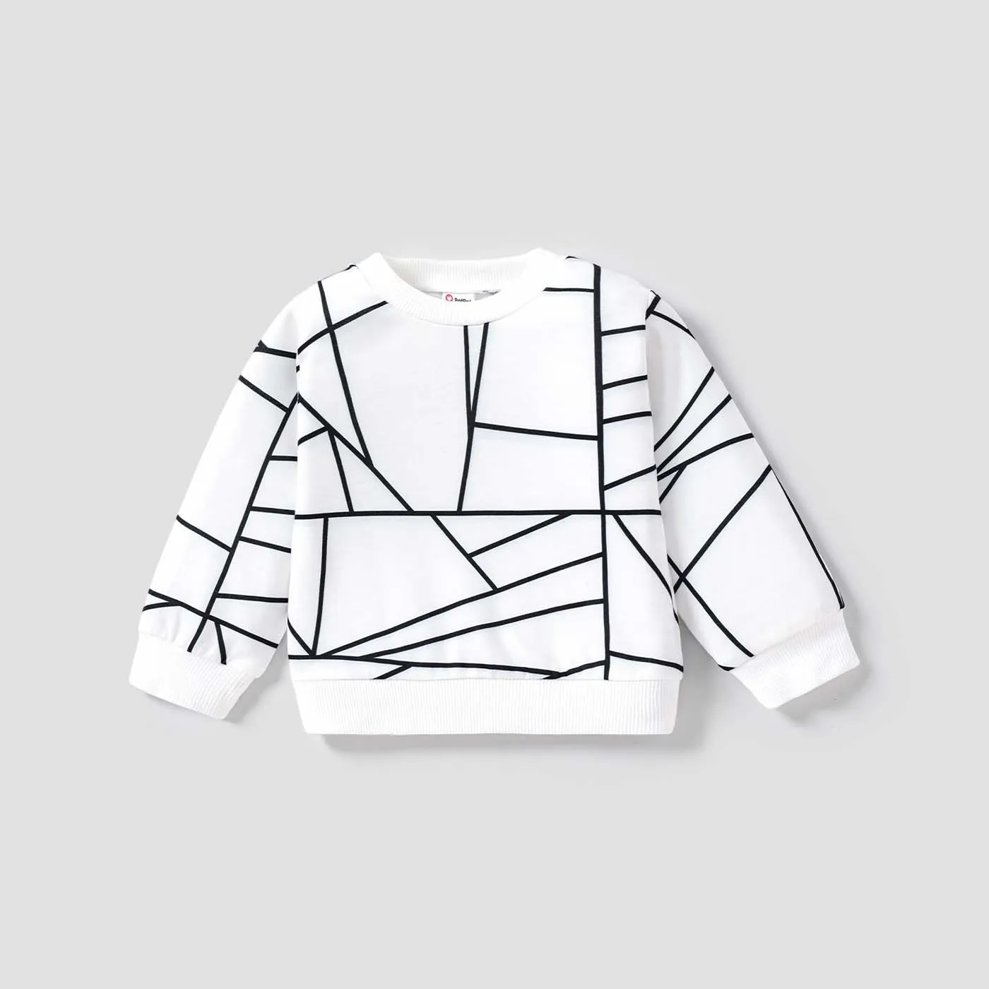 Baby Boy/Girl Geo Print Long-sleeve Pullover Sweatshirt