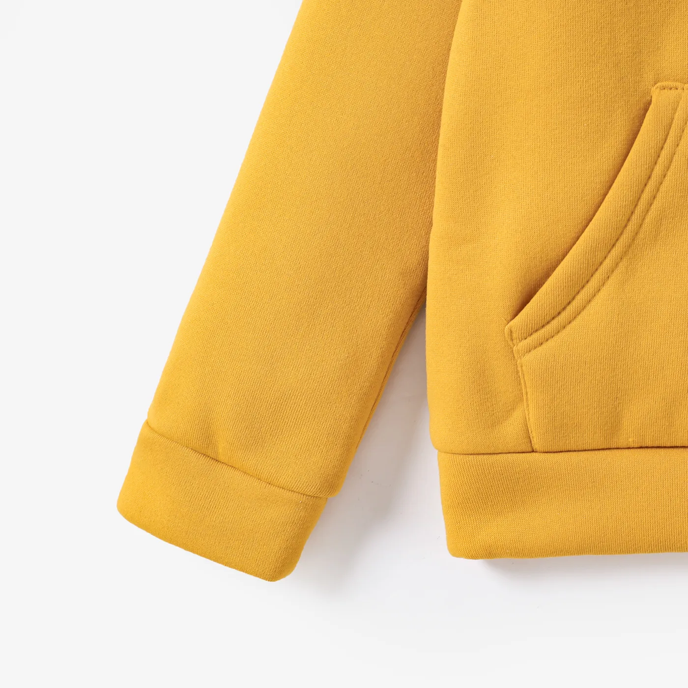 Kid Boy Letter Print Colorblock Fleece Lined Hoodie Sweatshirt  image 4