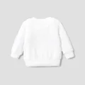 Baby Boy/Girl Button Design Solid Ribbed Knitted Long-sleeve Pullover Top  image 4