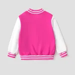 Disney Mickey and Friends Toddler/Kids Girl Letter Print Colorblock Bomber Jacket  image 4