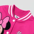 Disney Mickey and Friends Toddler/Kids Girl Letter Print Colorblock Bomber Jacket  image 5