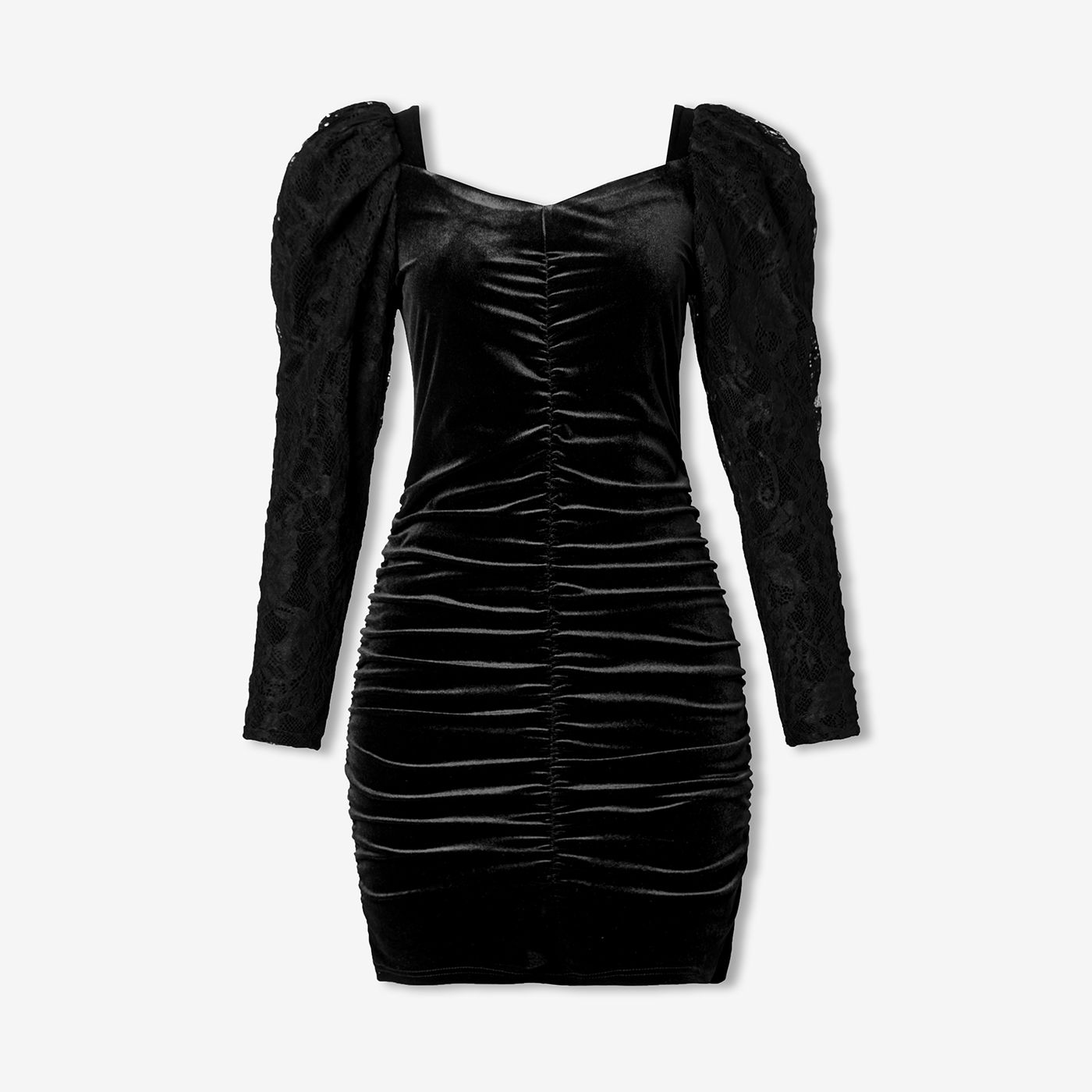 

Halloween Family Matching Solid Gothic Long-sleeve Bodycon Dresses and Striped Tops Sets