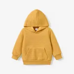 Toddler Boy/Girl Solid Color Textured Hoodie Sweatshirt Ginger