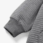 Toddler Boy/Girl Solid Color Textured Hoodie Sweatshirt Grey image 4
