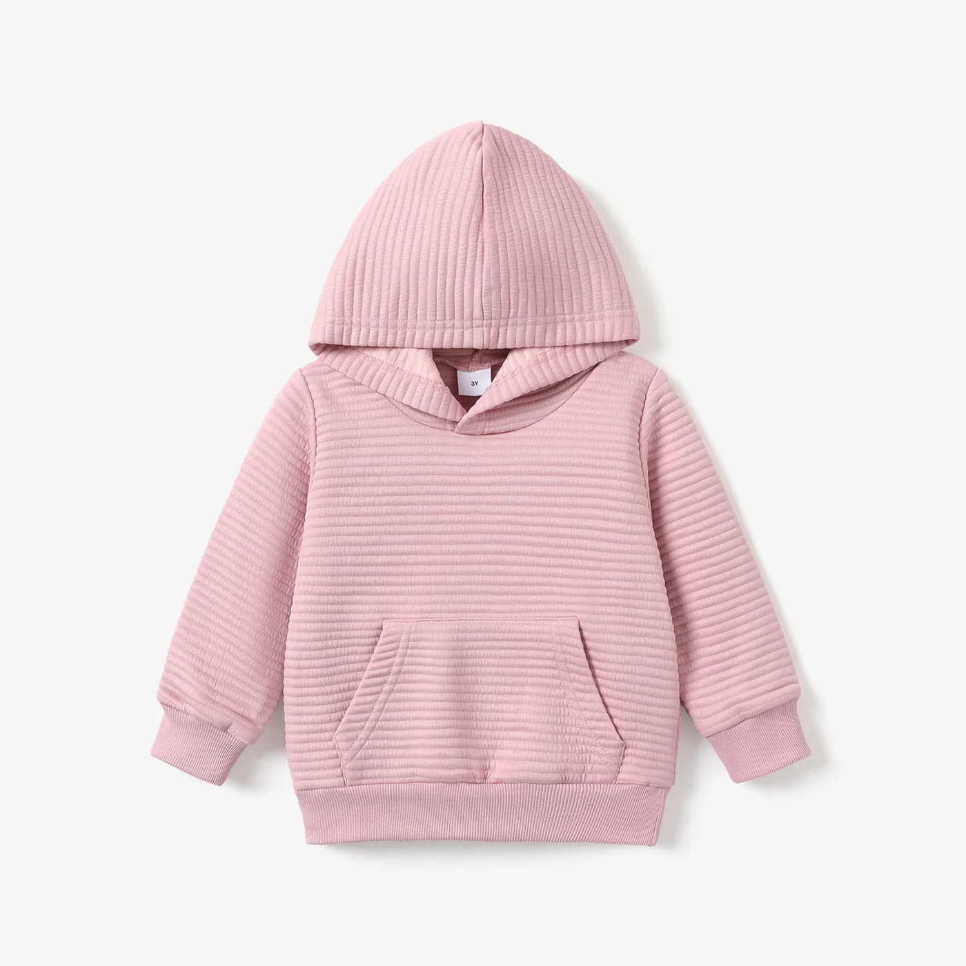 Toddler Boy/Girl Solid Color Textured Hoodie Sweatshirt