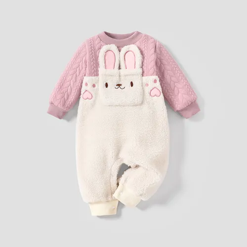 Baby Girl 3D Cute Rabbit Pattern Jumpsuit/Socks
