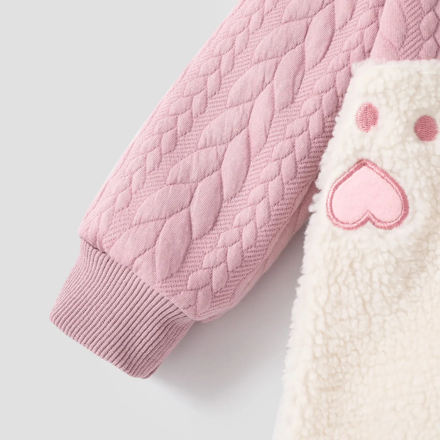 Baby Girl 3D Cute Rabbit Pattern Jumpsuit/Socks Pink image 5