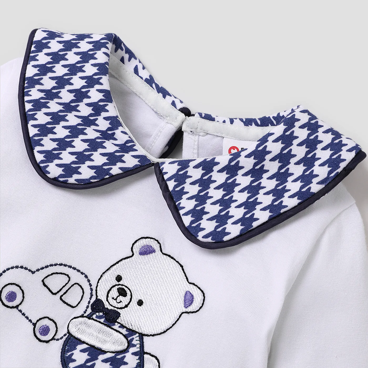 Baby Girl/Boy Cute Animal Pattern Bear Romper Blue image 3