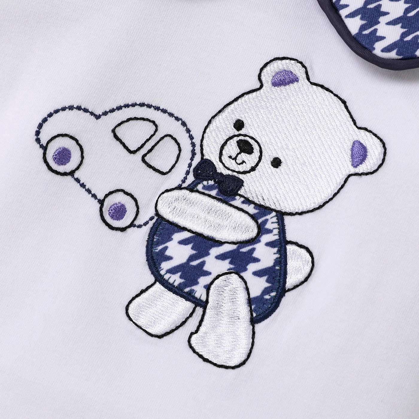 Baby Girl/Boy Cute Animal Pattern Bear Romper Blue image 4