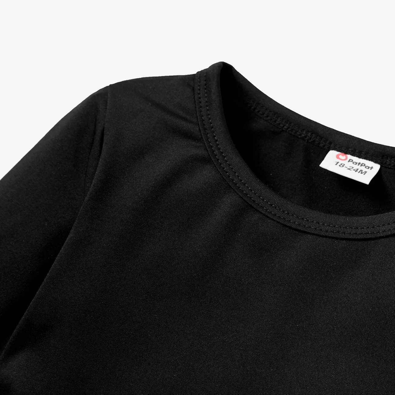 2 Stück Kleinkinder Mädchen Kordelzug Basics T-Shirt-Sets schwarz big image 1