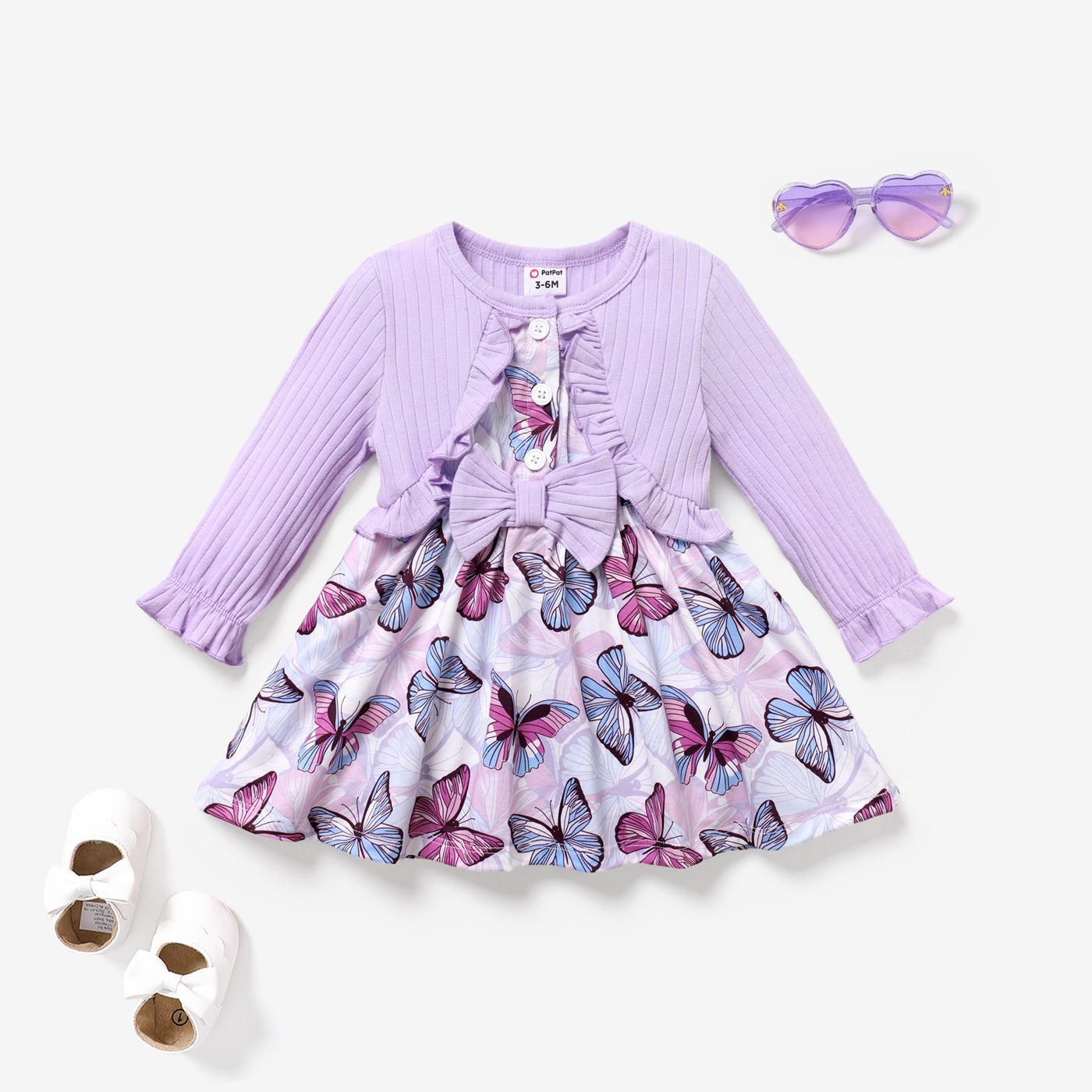 

Baby Girl Butterfly Pattern Hyper-Tactile 3D Design Dress